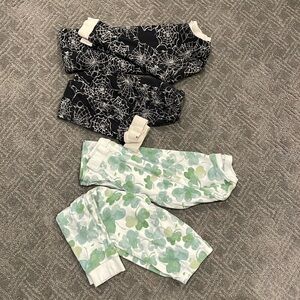 Burt’s bees holiday pajamas set 4T 2pairs